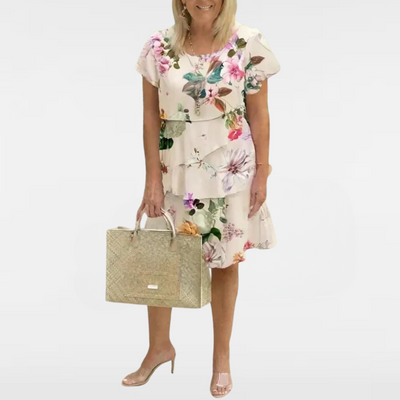 AGNES | ELEGANT RUFFLE CHIFFON DRESS