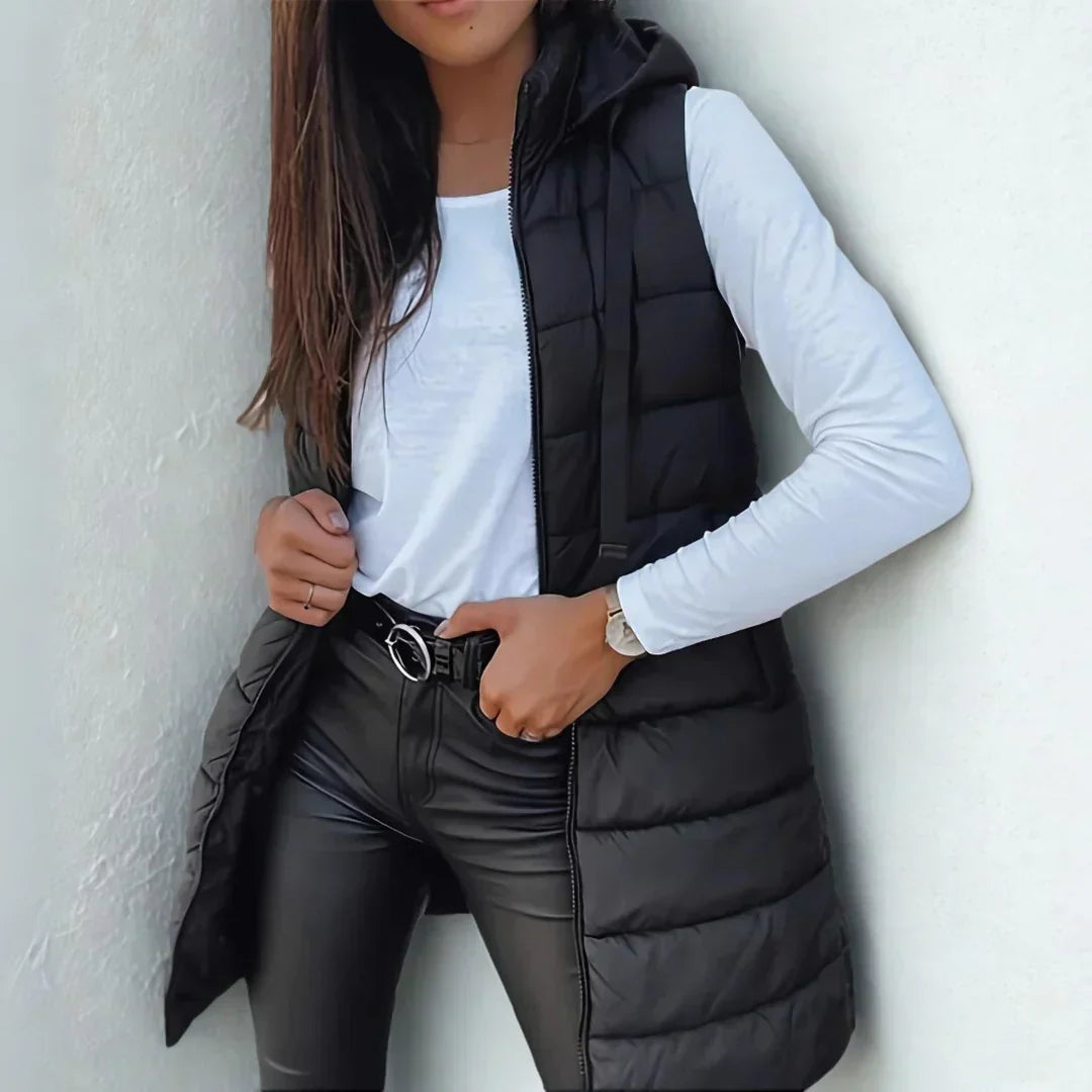 Elora Sleeveless Hooded Puffer Vest