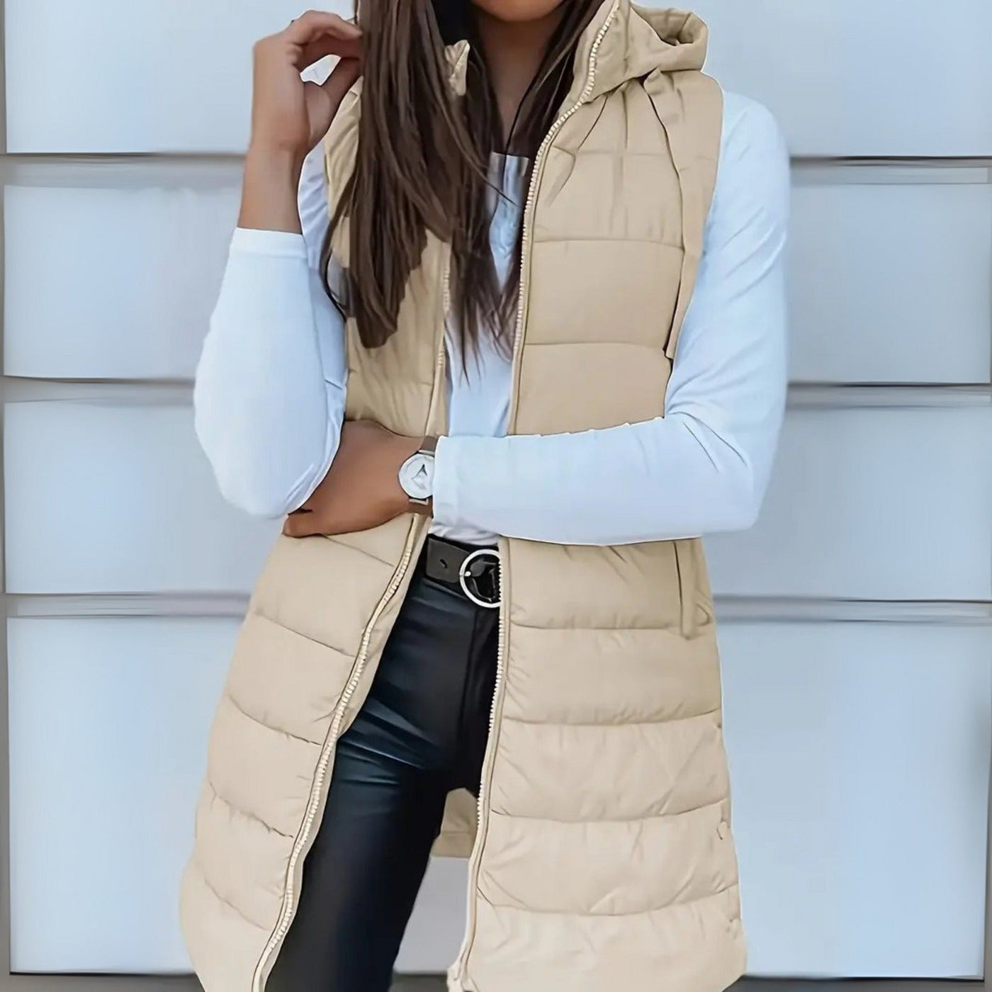 Elora Sleeveless Hooded Puffer Vest