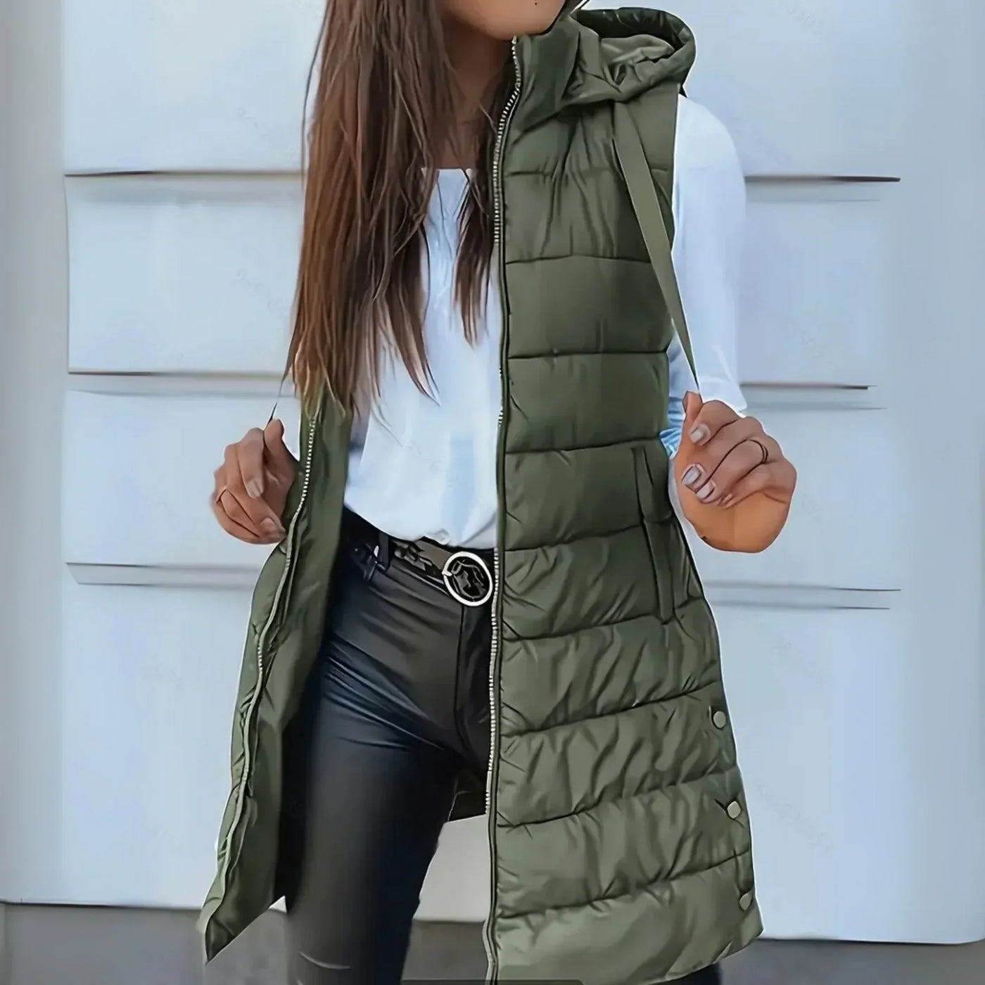 Elora Sleeveless Hooded Puffer Vest