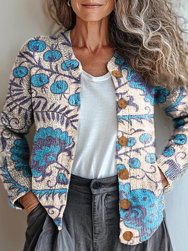 Hannah Stylish and Comfortable Floral Pattern Jacket