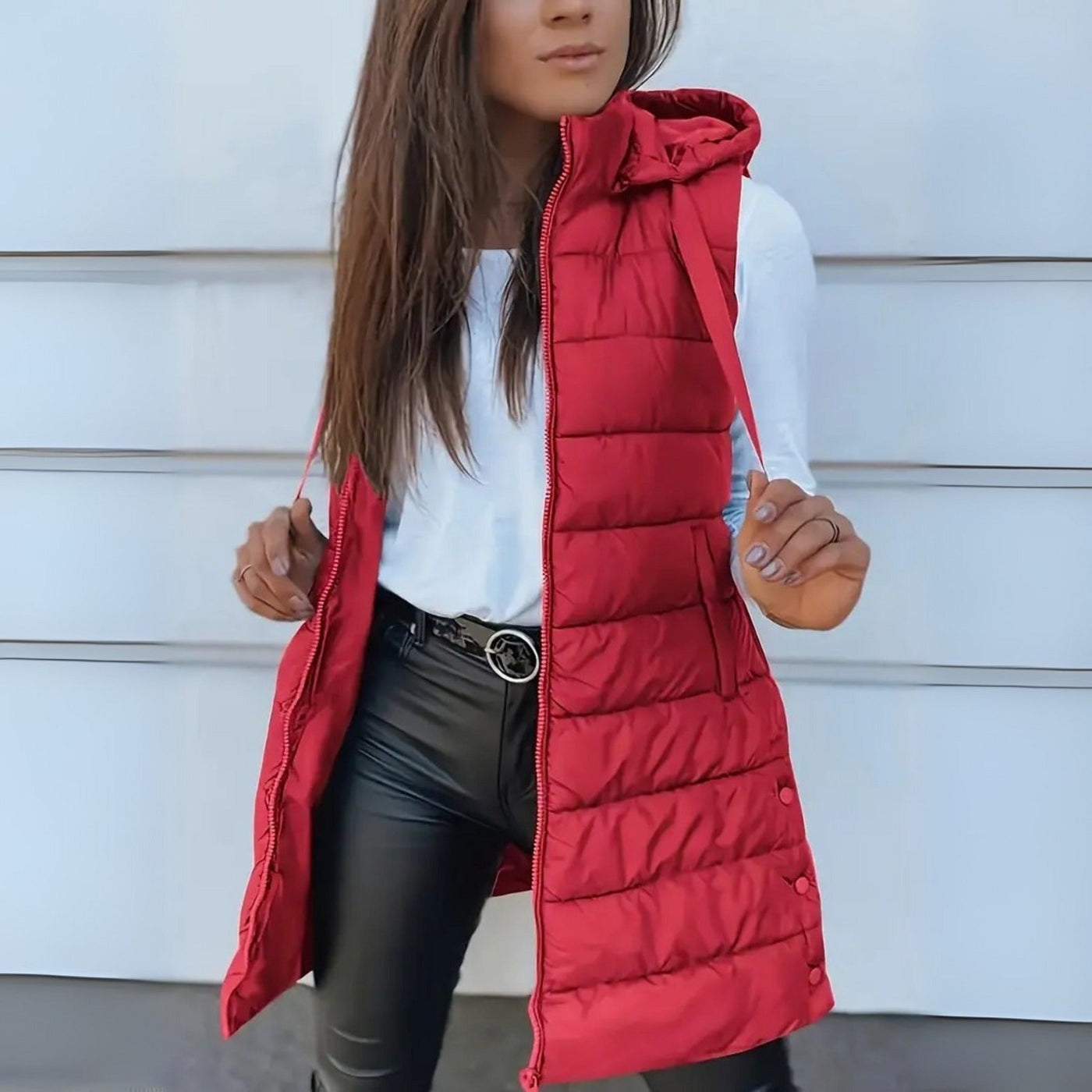 Elora Sleeveless Hooded Puffer Vest
