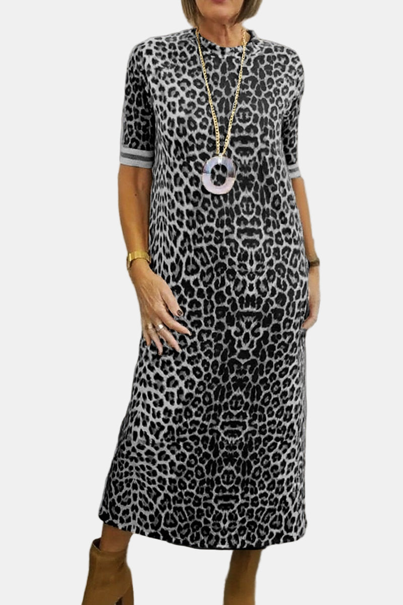 Liora | Animal Pattern Midi Dress