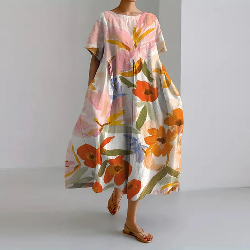 AISHA | LOOSE FLORAL SUMMER DRESS