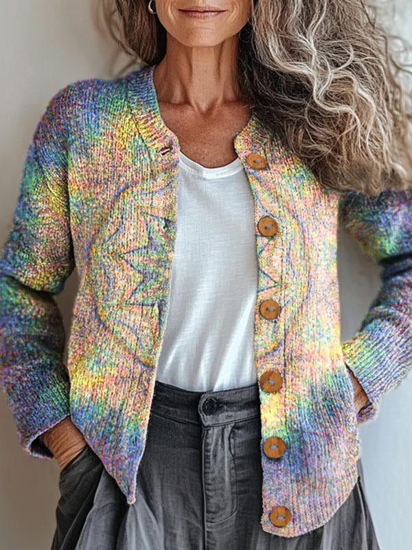 Luna Chic Soft Pastel Rainbow Cardigan