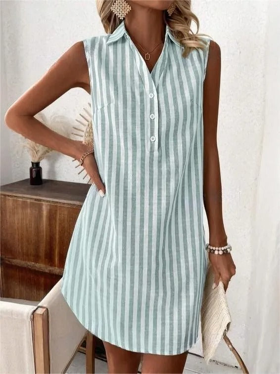 YMIR | ELEGANT CASUAL STRIPED DRESS